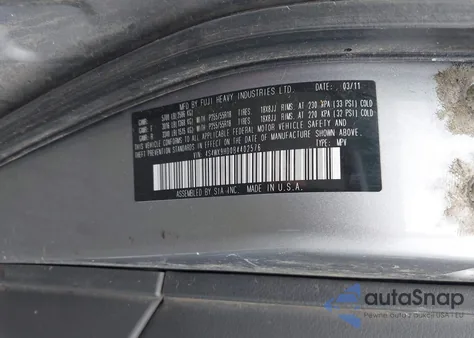 2011 Subaru Tribeca 3.6R Limited z USA, uszkodzony, nr VIN 4S4WX9HD0B4402576